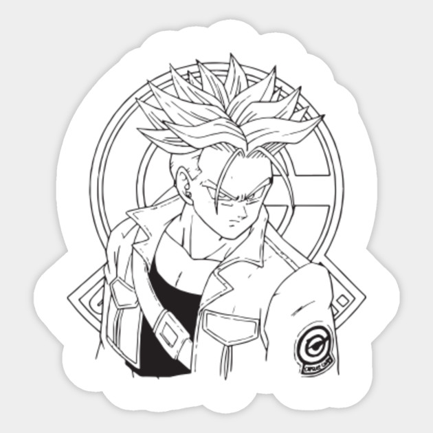 Dragon Ball Z Future Trunks Line Art Adult Vegeta TShirts Vegeta